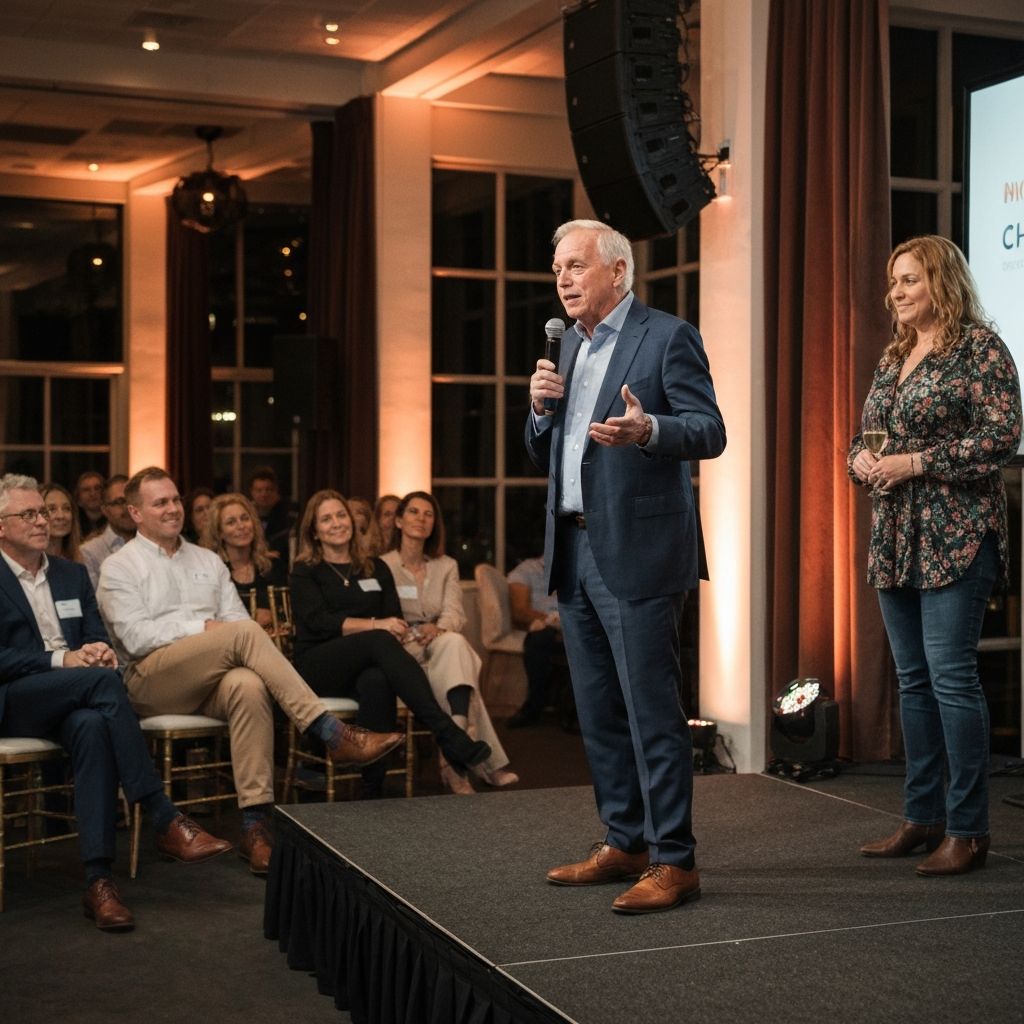 Our founder speaking at a community event